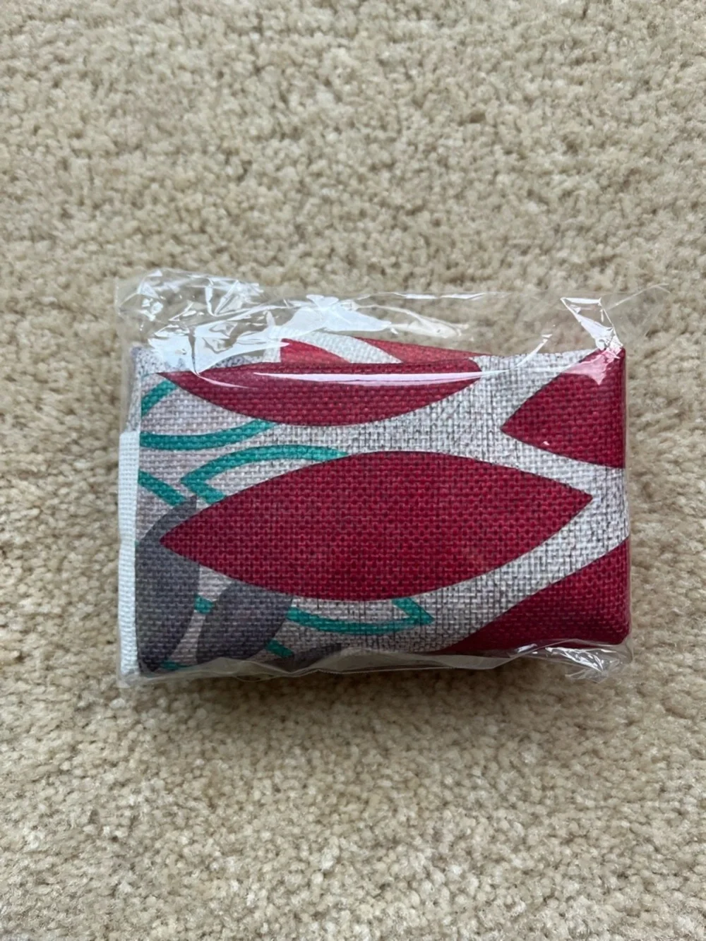NEW Mid-Century Modern Red Chrysanthemum Pillow Cover (1) - 18”x18” - Cover Only